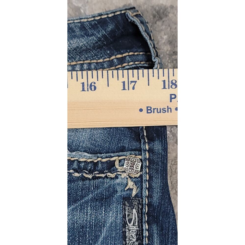 Silver Jeans Aiko Women's Skinny Leg Embroidered Blue Fluid Denim Jeans 35x30.5 - Picture 6 of 12